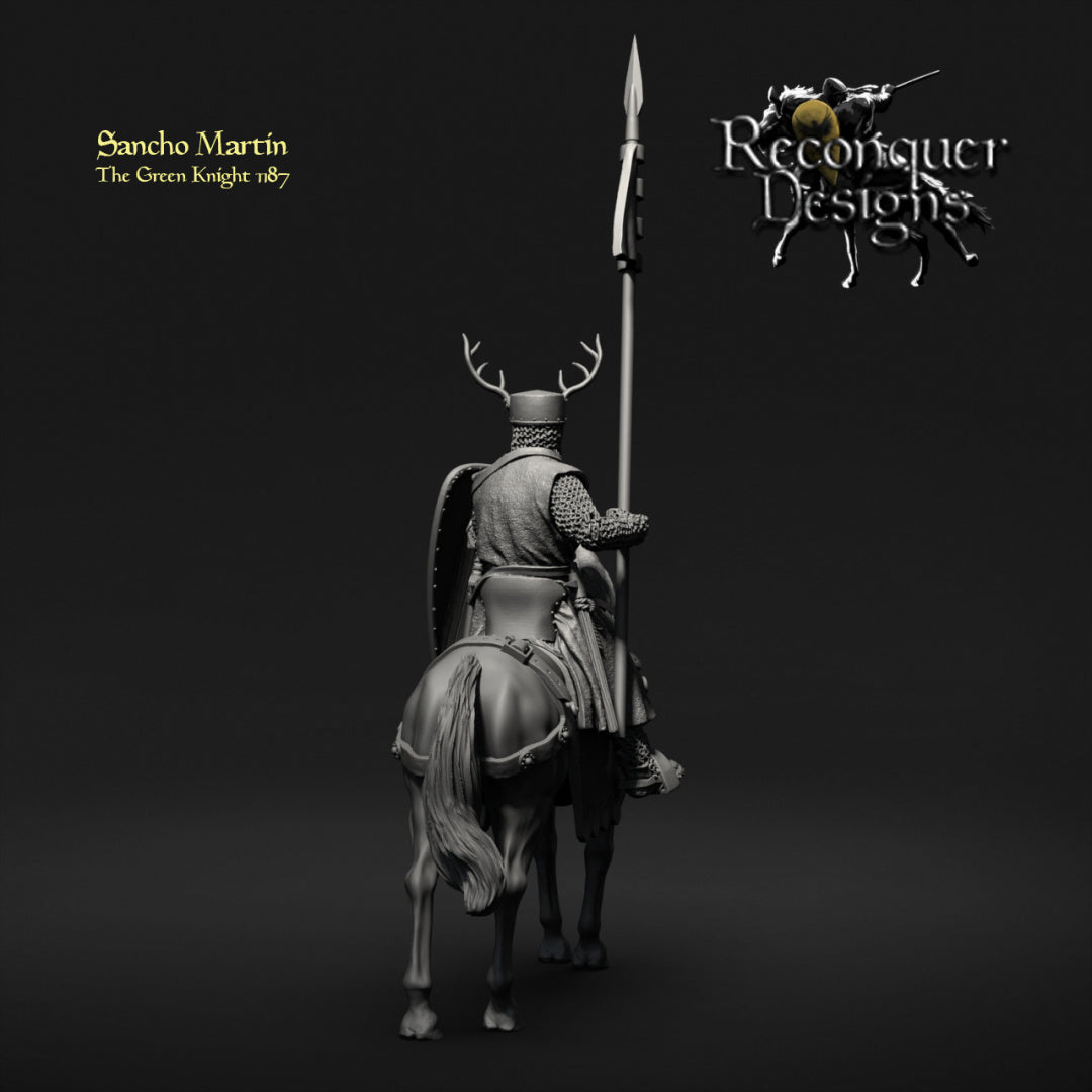 Sancho Martin, The Green Knight 1187 - Mounted | 28mm Scale | Reconquer Designs
