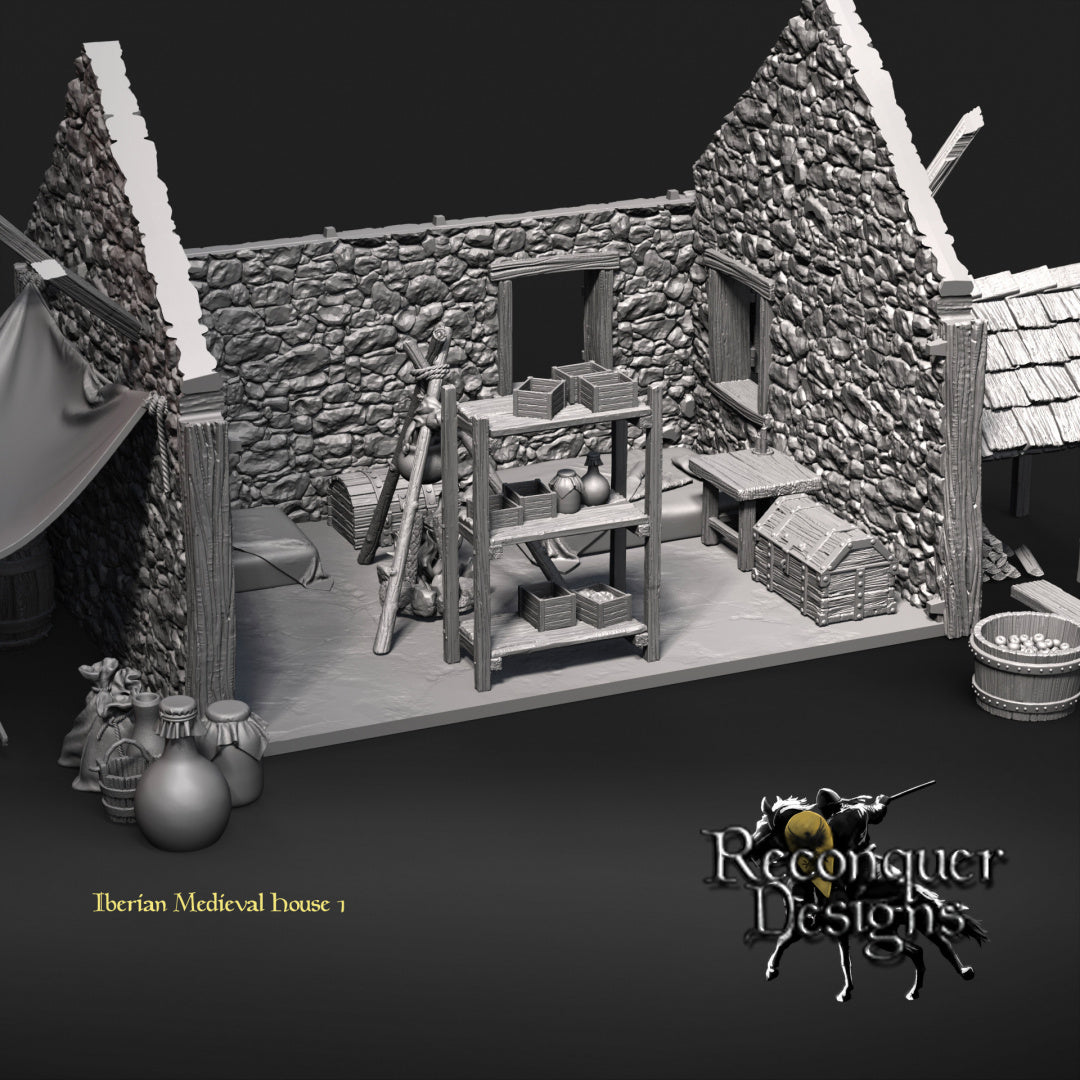 Iberian Medieval House 1 | 28mm Scale | Reconquer Designs
