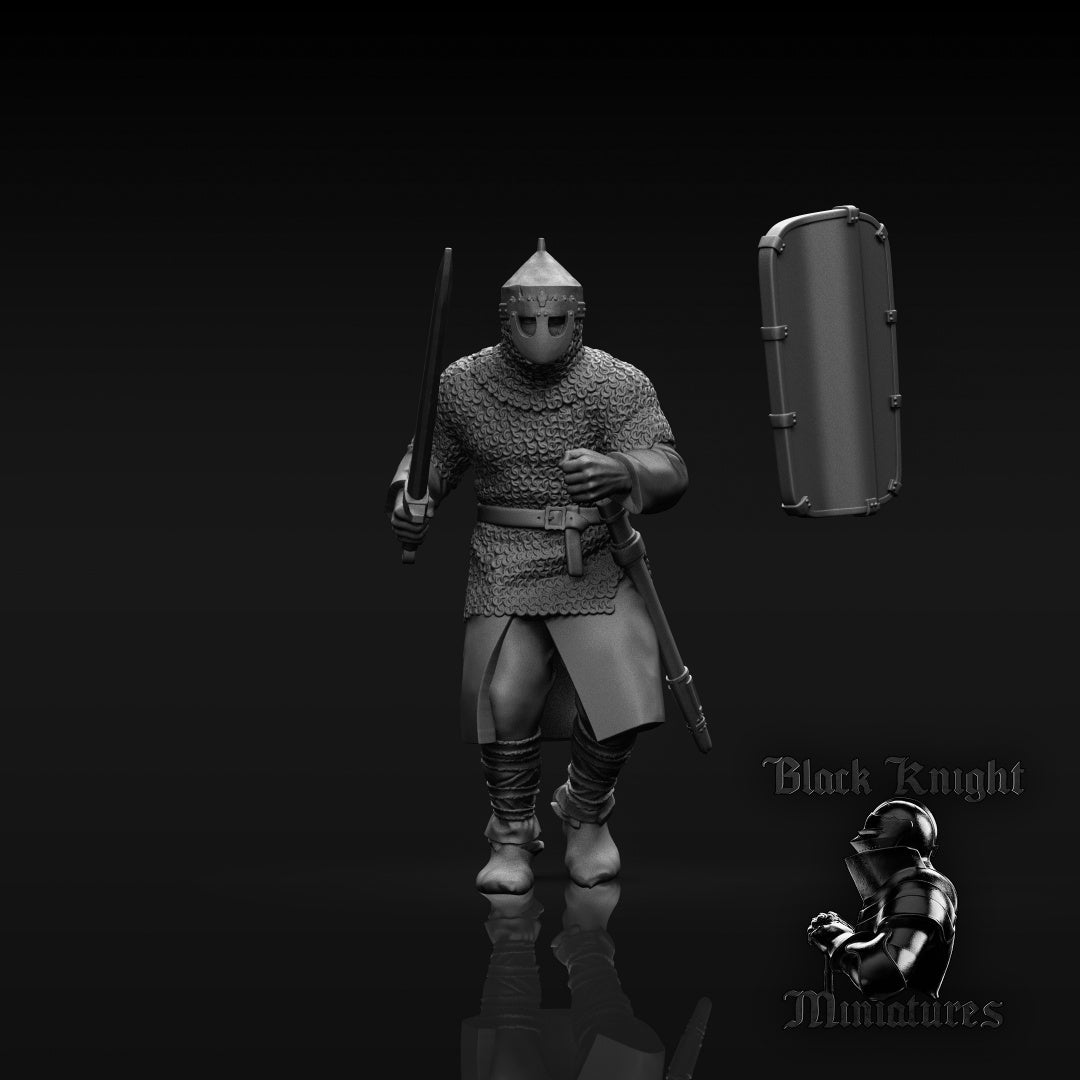 13th Century Lithuanian Warriors x6 | 28mm Scale | Black Knight Miniatures
