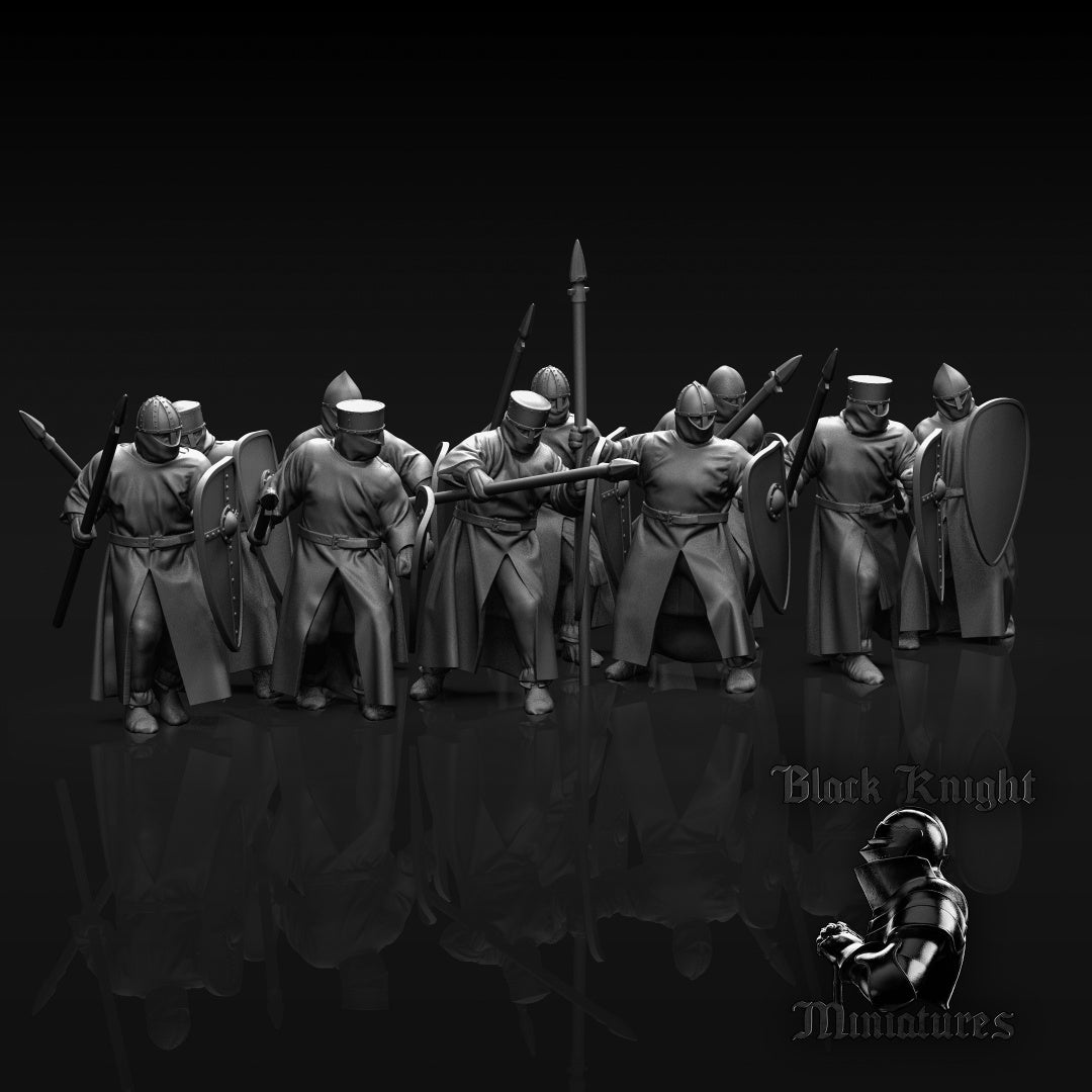 13th Century Teutonic Sergeants | 28mm Scale | Black Knight Miniatures