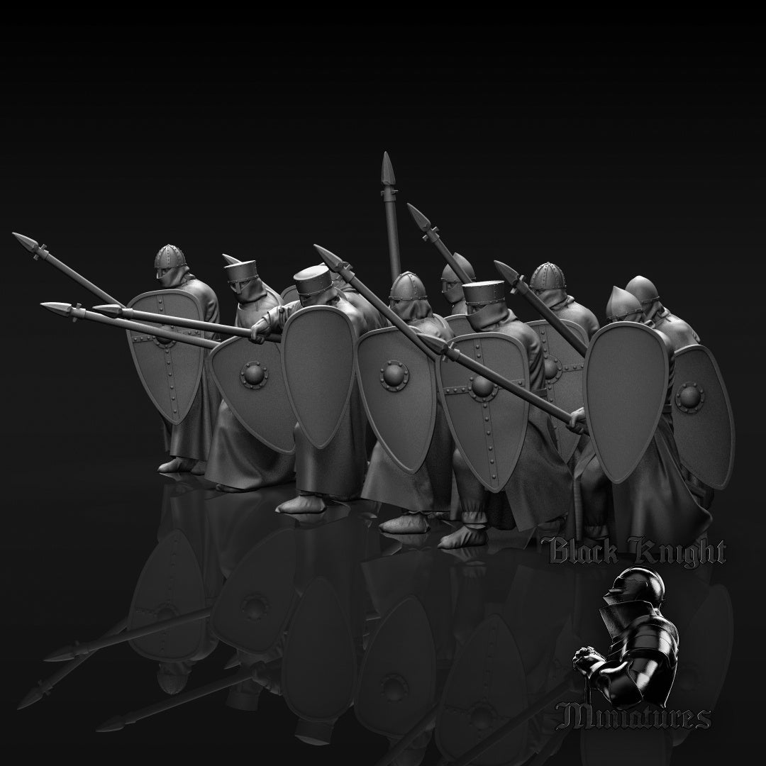 13th Century Teutonic Sergeants | 28mm Scale | Black Knight Miniatures