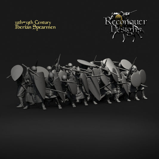 12th - 13th Century Iberian Spearmen | 28mm Scale | Reconquer Designs
