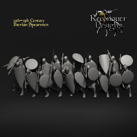 12th - 13th Century Iberian Spearmen | 28mm Scale | Reconquer Designs