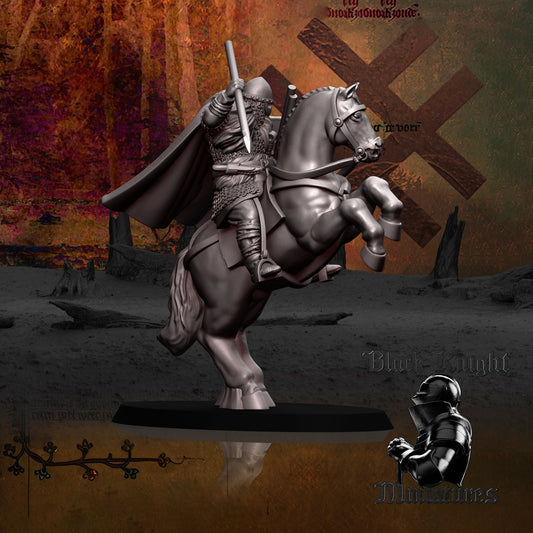 13th Century Mounted Baltic Warlord | 28mm Scale | Black Knight Miniatures