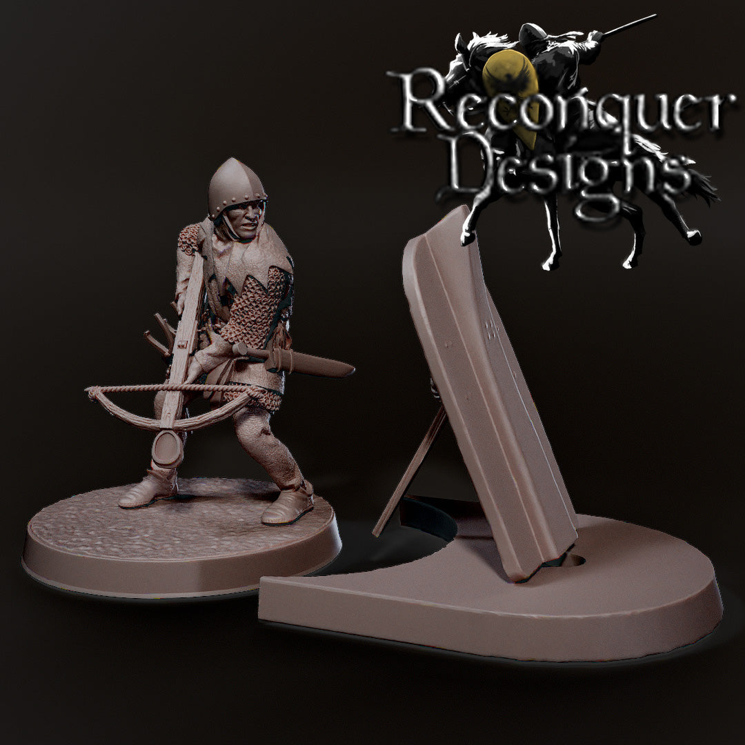 14th - 15th Century Heavy Crossbowmen | 28mm Scale | Reconquer Designs