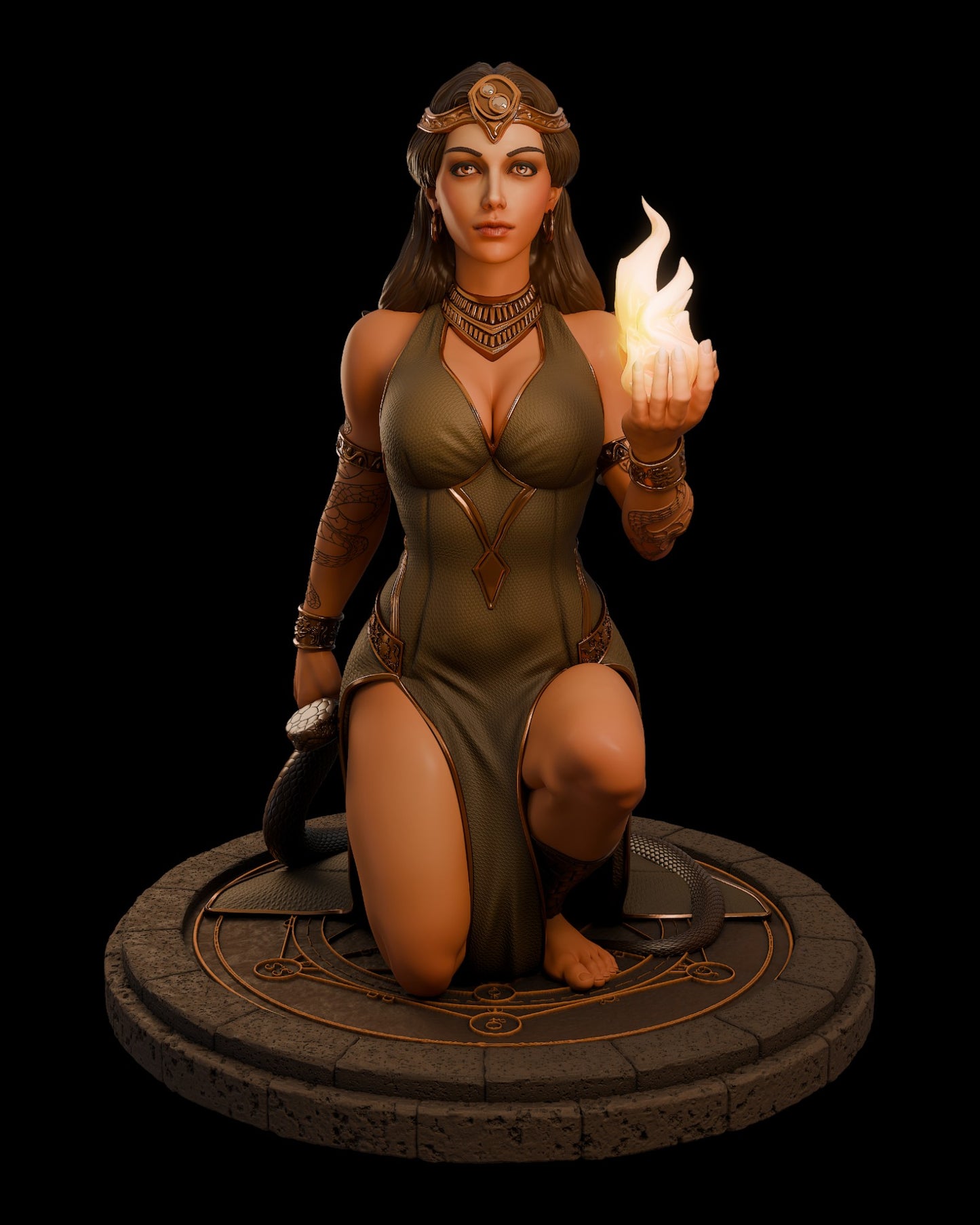 Serpent Priestess Lyra | 35mm / 75mm | Hold My Miniatures