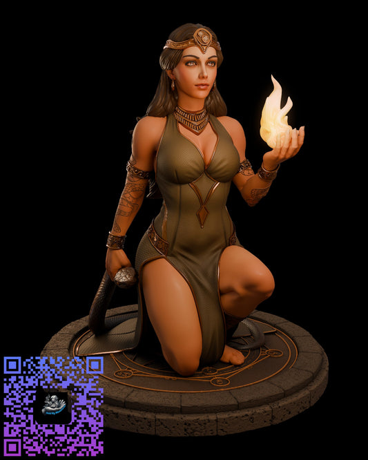 Serpent Priestess Lyra | 35mm / 75mm | Hold My Miniatures