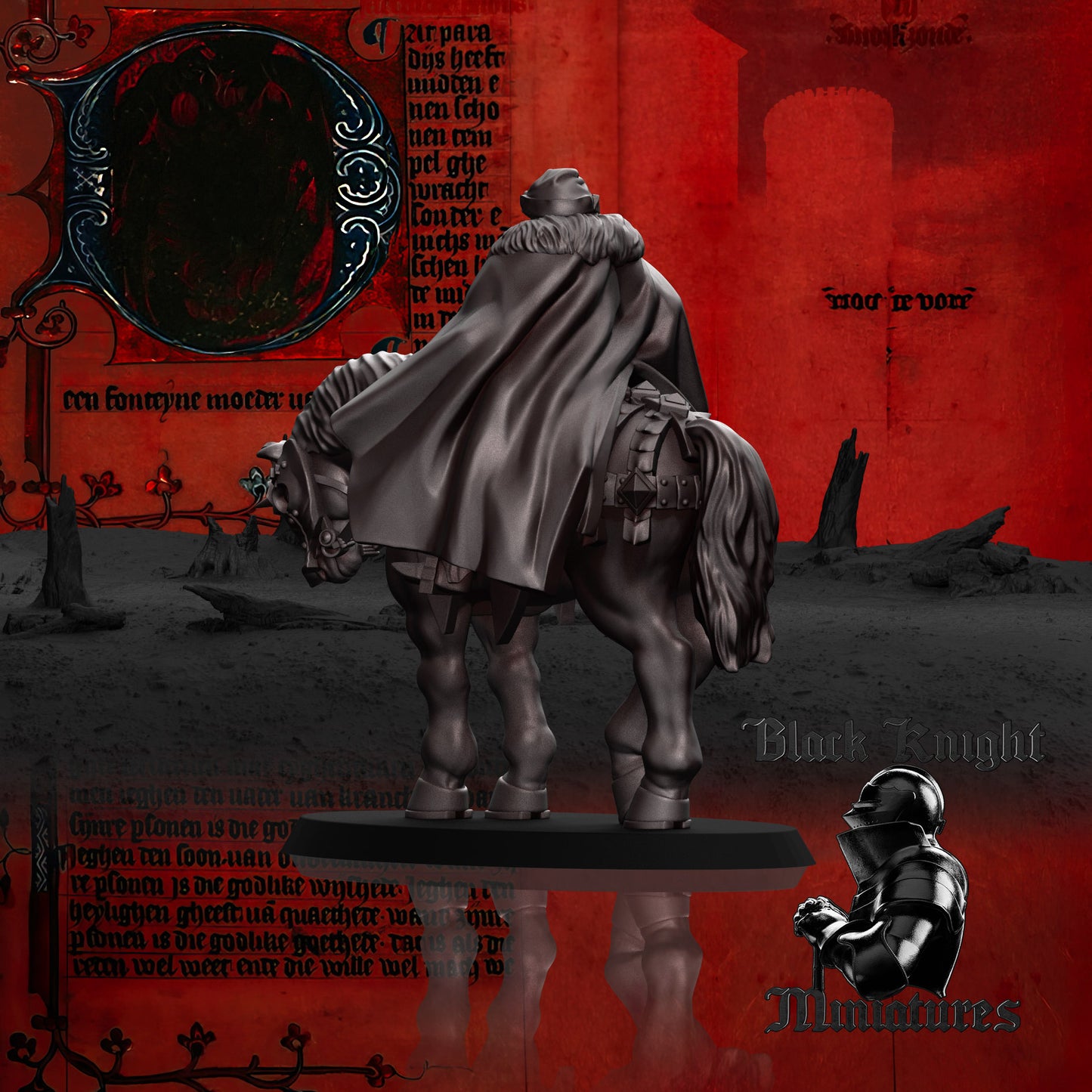 15th Century Mounted Vlad Tepes (Vlad the Impaler) | 28mm Scale | Black Knight Miniatures