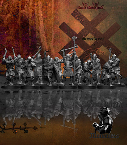 13th Century Samogitian Axemen | 28mm Scale | Black Knight Miniatures