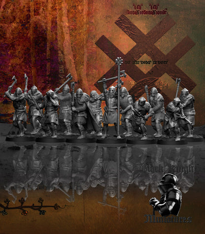 13th Century Samogitian Axemen | 28mm Scale | Black Knight Miniatures