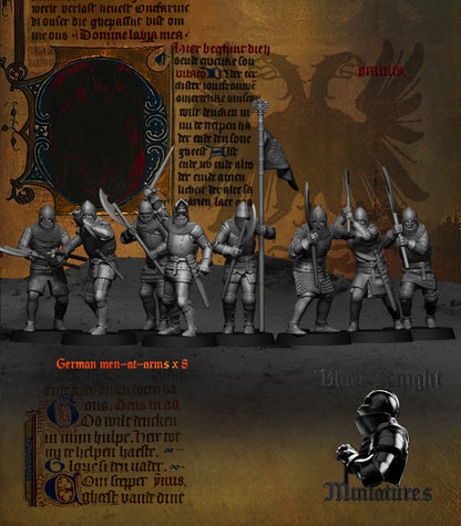 15th Century German Men at Arms | 28mm Scale | Black Knight Miniatures