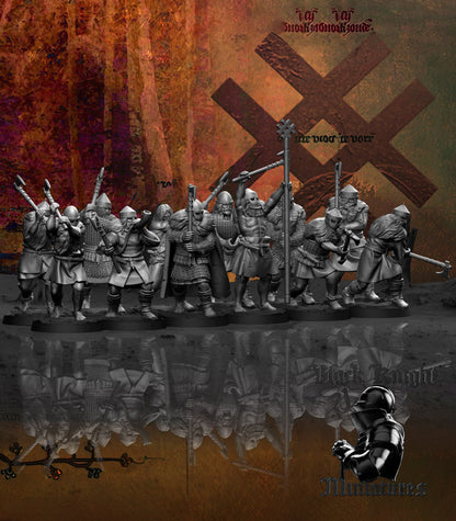 13th Century Samogitian Axemen | 28mm Scale | Black Knight Miniatures