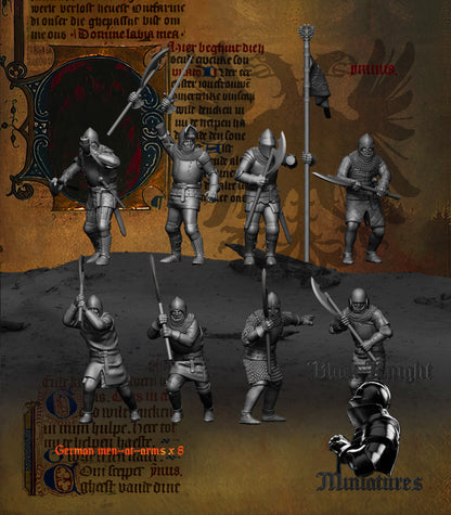 15th Century German Men at Arms | 28mm Scale | Black Knight Miniatures