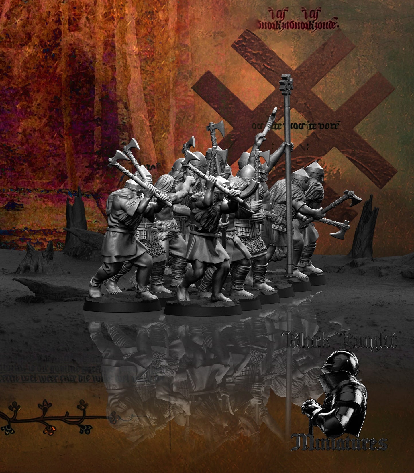 13th Century Samogitian Axemen | 28mm Scale | Black Knight Miniatures