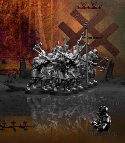 13th Century Samogitian Axemen | 28mm Scale | Black Knight Miniatures