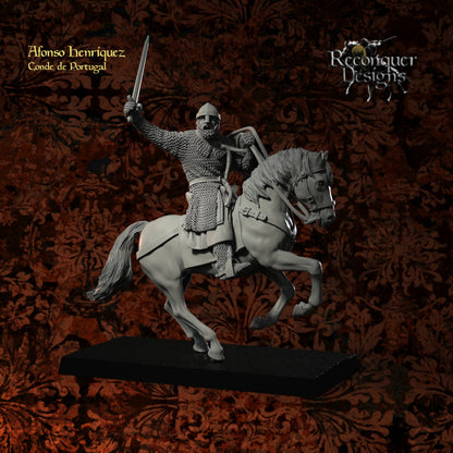 Mounted Afonso Henriques as Count, and then King of Portugal | 28mm Scale | Reconquer Designs