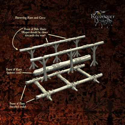 Battering Ram & Crew | 28mm Scale | Reconquer Designs