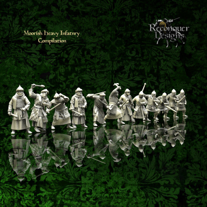 Moorish Heavy Infantry Compilation | 28mm Scale | Reconquer Designs