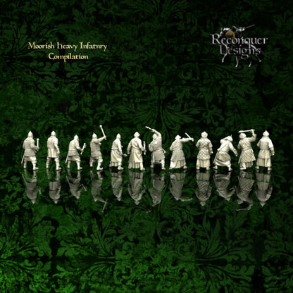 Moorish Heavy Infantry Compilation | 28mm Scale | Reconquer Designs
