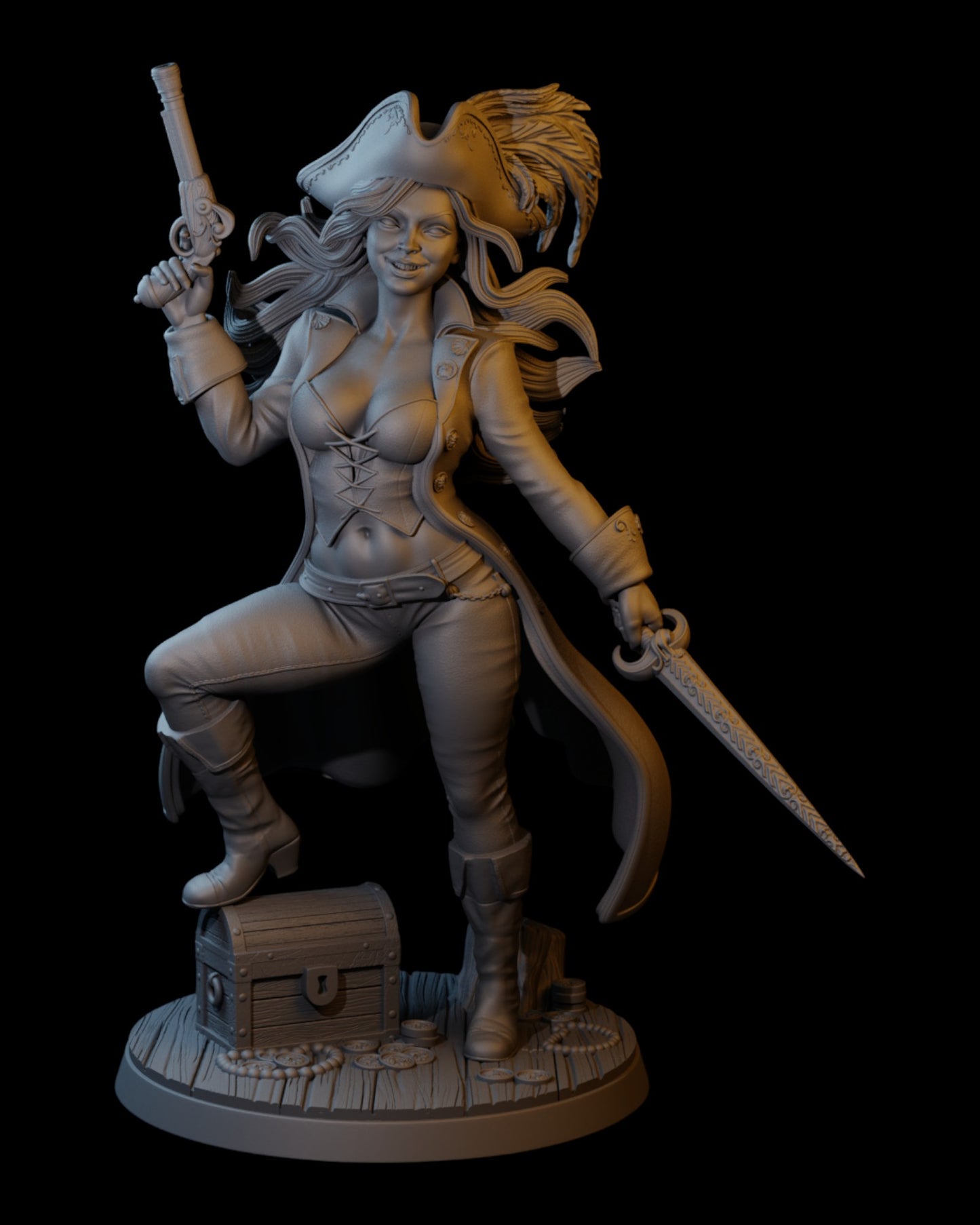 Captain Seraphine | 35mm / 75mm | Hold My Miniatures