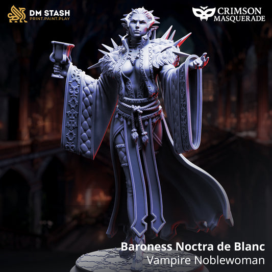 Baroness Noctra de Blanc - Vampire Noblewoman | 32mm / 75mm Scale | DM Stash