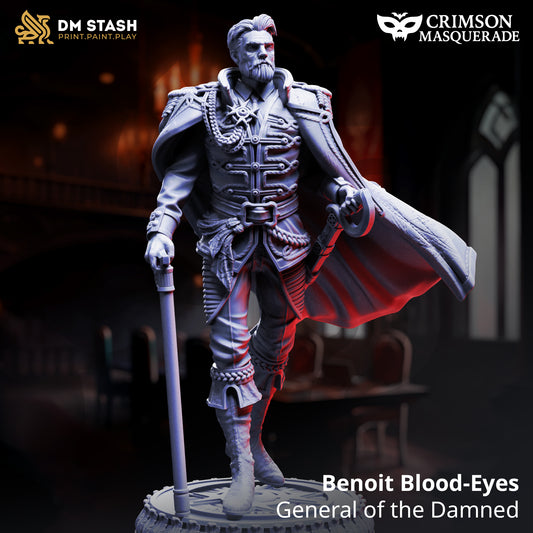 Benoit Blood-Eyes - General of the Damned  | 32mm / 75mm Scale | DM Stash