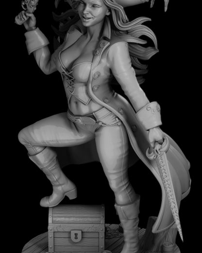 Captain Seraphine | 35mm / 75mm | Hold My Miniatures