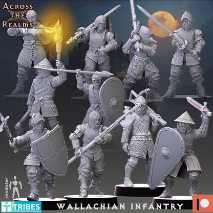 Wallachian Infantry | Multi-Part / Modular | 32mm Scale | Across the Realms
