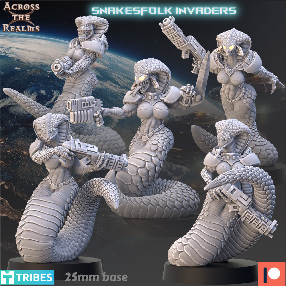 Snakesfolk Invaders  | 32mm Scale | Across the Realms