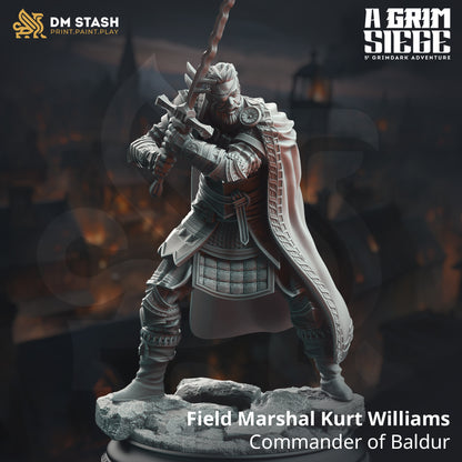 Field Marshal Kurt Williams - Commander of Baldur | 32mm / 75mm Scale