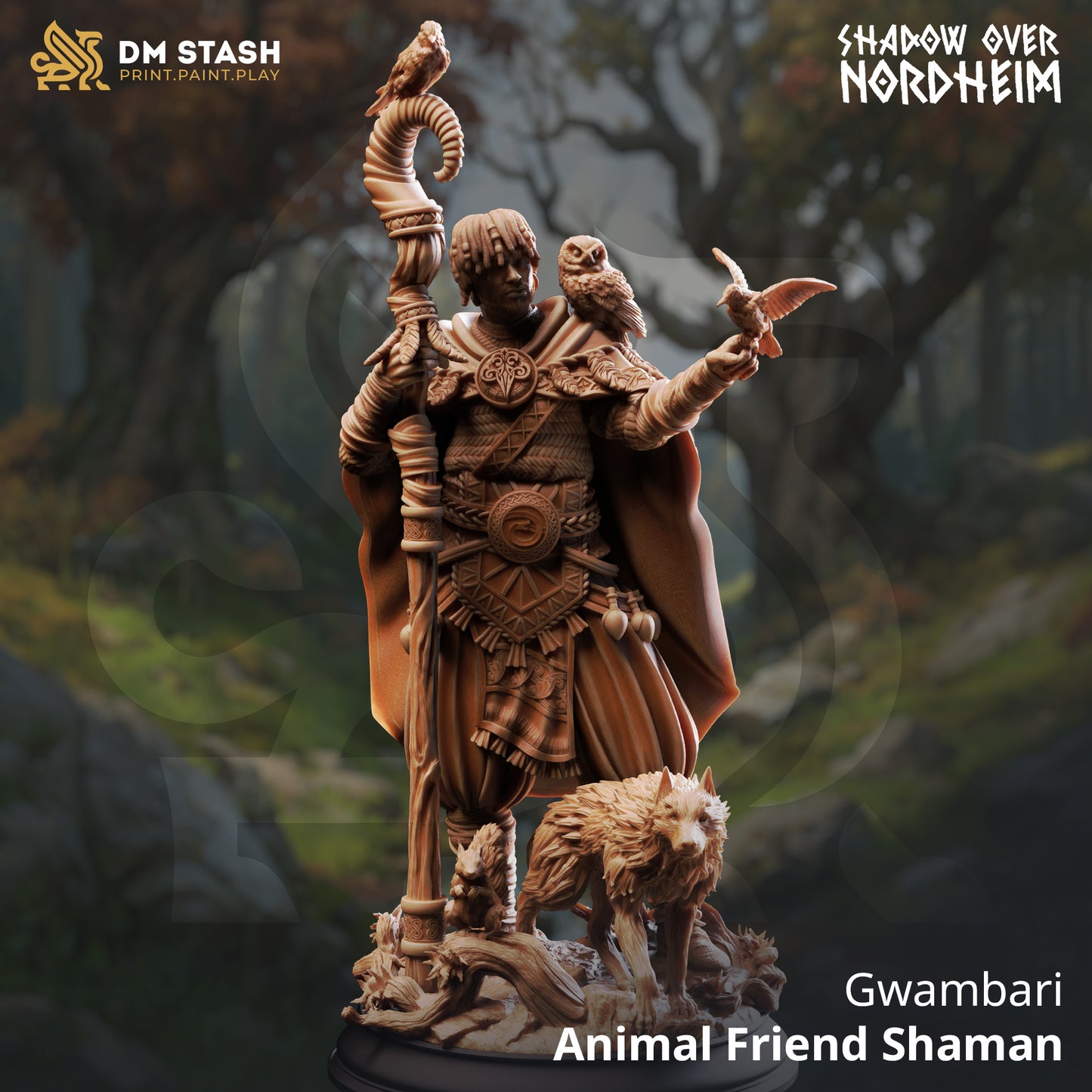 Gwambari - Animal Friend Shaman | 32mm / 75mm Scale | DM Stash