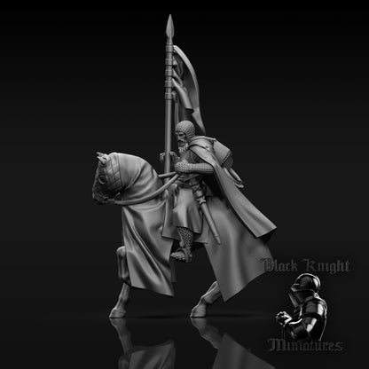 13th Century Hermann von Salza - Grandmaster of the Teutonic Order | 28mm Scale | Black Knight Miniatures