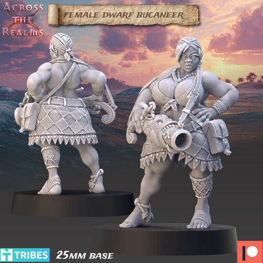 Female Dwarf Buccaneer | 32mm Scale | Across the Realms