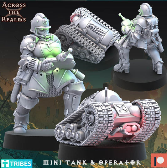 Mini Tank & Operator | 32mm Scale | Across the Realms