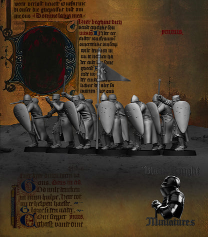 13th Century Teutonic Knights "B" | 28mm Scale | Black Knight Miniatures