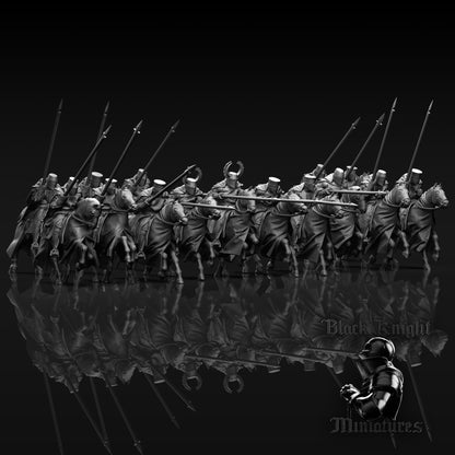 13th Century Mounted Teutonic Knights | 28mm Scale | Black Knight Miniatures
