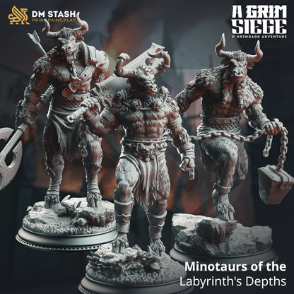 Minotaurs of the Labyrinth's Depths | 32mm / 75mm Scale