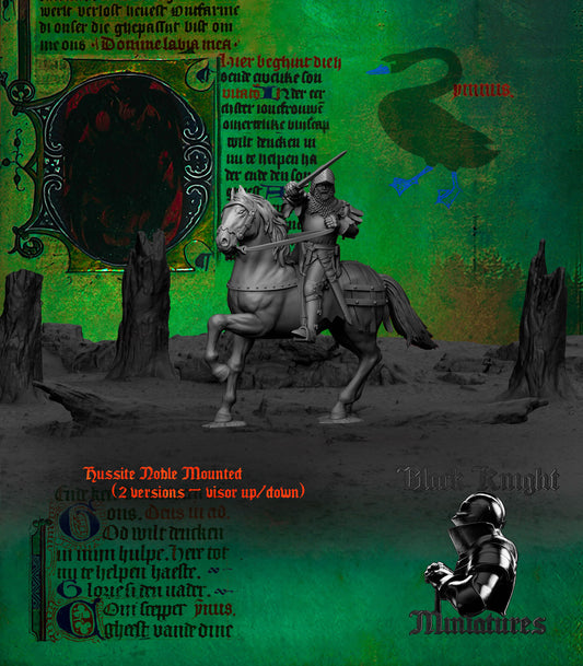 15th Century Hussite Mounted Noble | 28mm Scale | Black Knight Miniatures