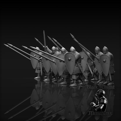 13th Century Polish Infantry | 28mm Scale | Black Knight Miniatures