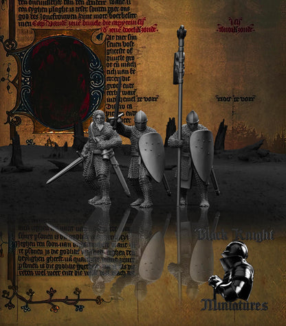 13th Century Polish Infantry Command Group | 28mm Scale | Black Knight Miniatures