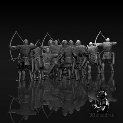 13th Century Prussian Archers | 28mm Scale | Black Knight Miniatures