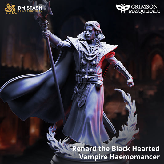 Renard the Black Hearted - Vampire Haemomancer | 32mm / 75mm Scale | DM Stash