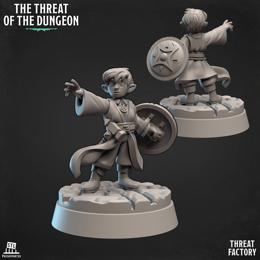 Gnome Cleric | The Threat of the Dungeon | 28mm Scale | Threat Factory