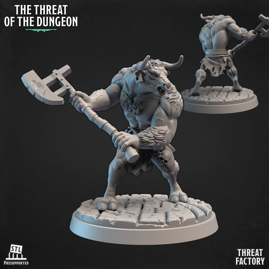 Minotaur | The Threat of the Dungeon | 28mm Scale | Threat Factory