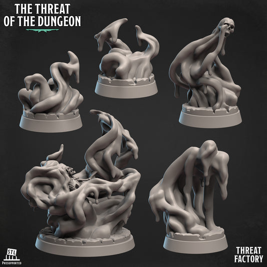 Ochre Jellies | The Threat of the Dungeon | 28mm Scale | Threat Factory