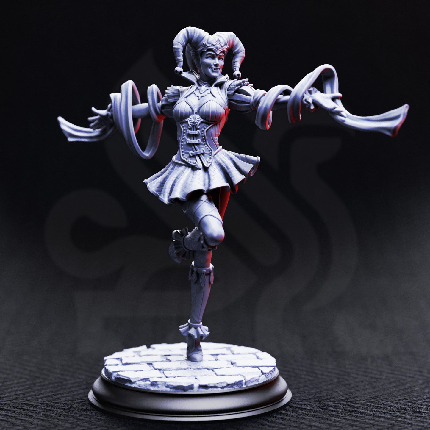 Sanguine - Gleeful Vampire Jester | 32mm / 75mm Scale | DM Stash