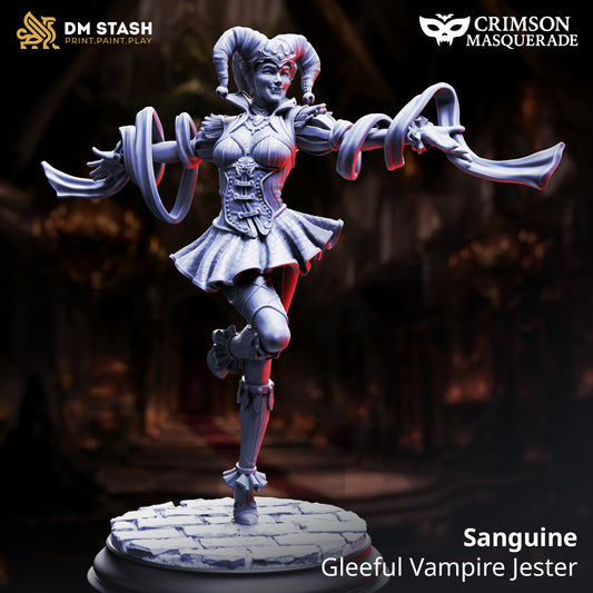 Sanguine - Gleeful Vampire Jester | 32mm / 75mm Scale | DM Stash