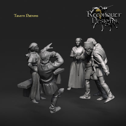 Townsfolk / Tavern Patrons | 28mm Scale | Reconquer Designs