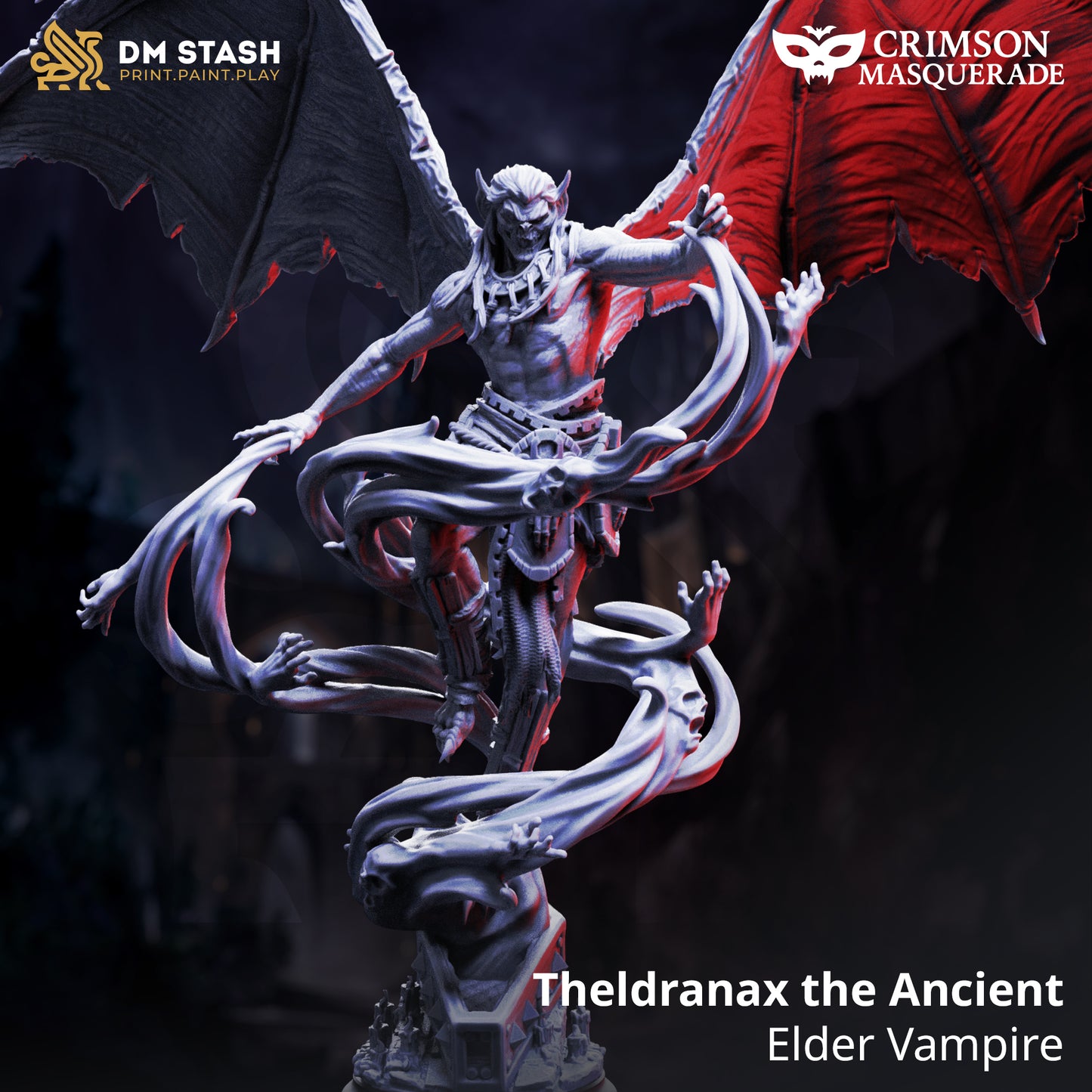 Theldranax the Ancient - Elder Vampire | 32mm / 75mm Scale | DM Stash