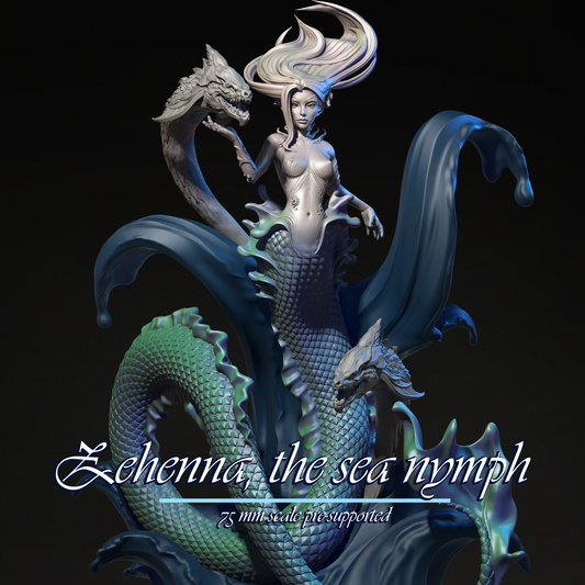 Zehenna, the Sea Nymph | 75mm Scale | Dungeons & Maidens